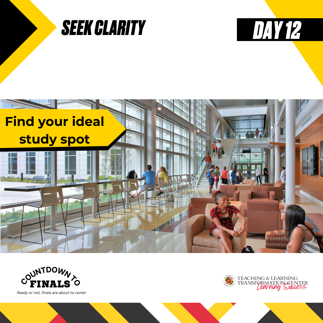 Countdown to Finals Day 12, Seek Clarity 