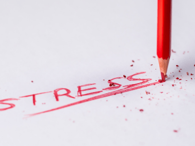 word stress written in red pencil