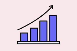 Economics graphic of a graph with arrow going up