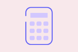 Math graphic of a calculator
