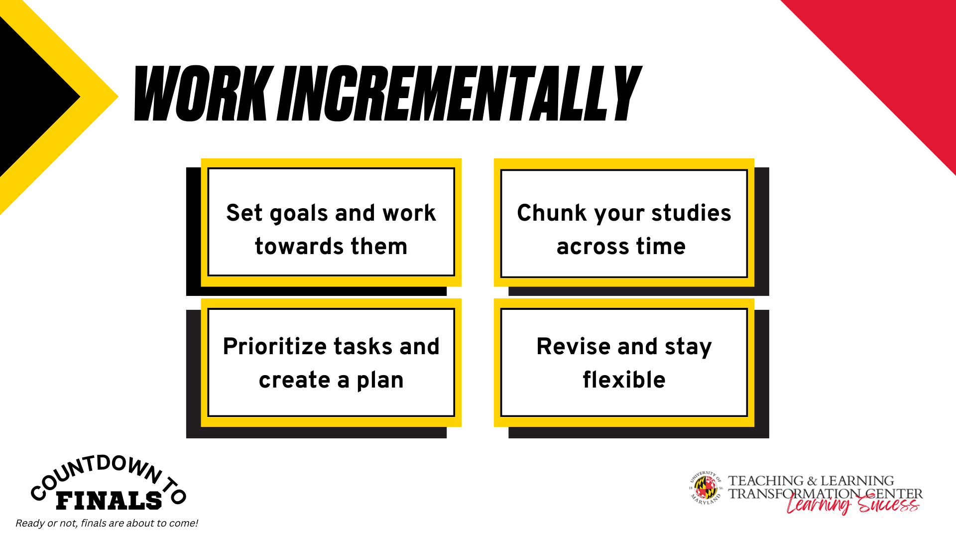 Work Incrementally 